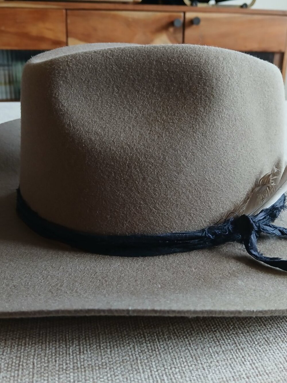 Rustler Custom Hat Bar Cowboy Hat – 100% Wool – Adjustable Fit – EUC - Picture 3 of 6